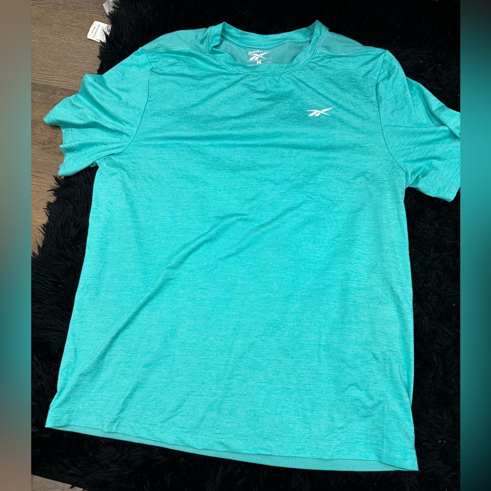 Reebok Men's Turquoise Short Sleeve Tee